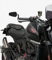 Protector de Maneta Embrague / Freno Puig Con Retrovisor Pro Universal Negro 21440N+21441N