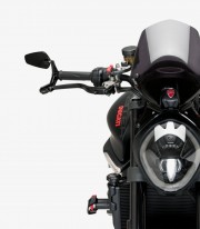 Puig Universal Pro Mirror Clutch / Brake Lever Guard in Black 21440N+21441N