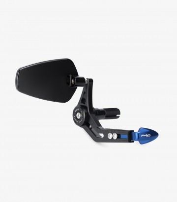 Hebelschutz Kupplung / Bremse Puig Mit Spiegel Pro Universal Blau 21440A+21441A