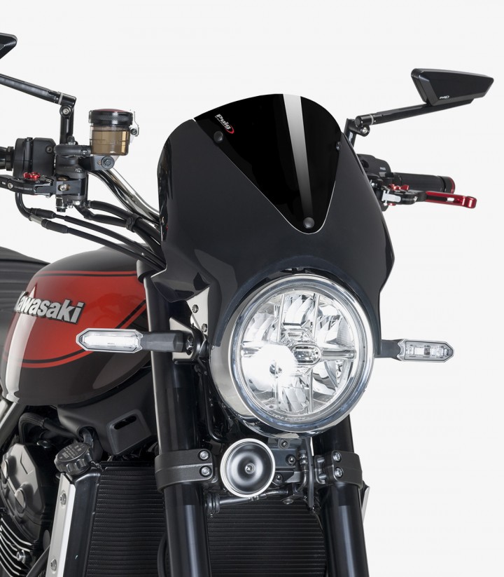Windschild Vision Puig in Schwarz Kawasaki Z900RS (18-25) / Z900RS SE (22-26) 024NN
