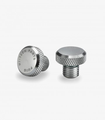Puig Mirror Thread Caps Titanium 21808Y for several models of Benelli, Honda, Kawasaki, KTM, Suzuki y Triumph