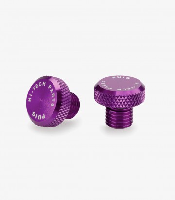 Puig Mirror Thread Caps Purple 21808L for several models of Benelli, Honda, Kawasaki, KTM, Suzuki y Triumph