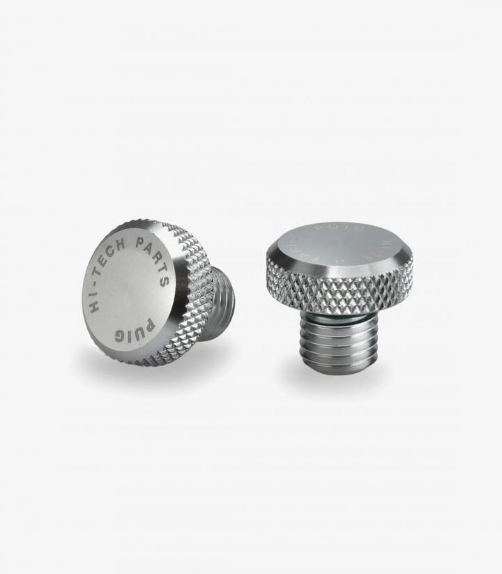 Puig Mirror Thread Caps Titanium 21804Y for several models of Honda, Husqvarna, Kawasaki, KOVE, Triumph y Yamaha