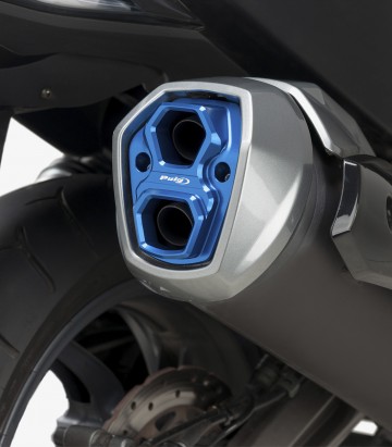 Aro Final Tubo Escape Azul Kymco AK550 (17-23), AK550 Premium (24-26) Puig 9542A