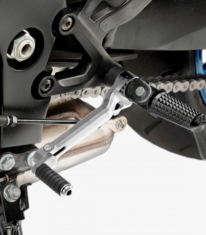 Hebel Schaltung Puig 22121P für Suzuki GSX-S1000 (22-26) in der Farbe Silber