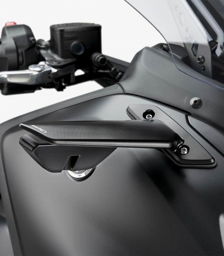 Puig Aileron Mirrors in Black for Yamaha T-MAX 560 / Tech Max (22-24) 22016N+22017N
