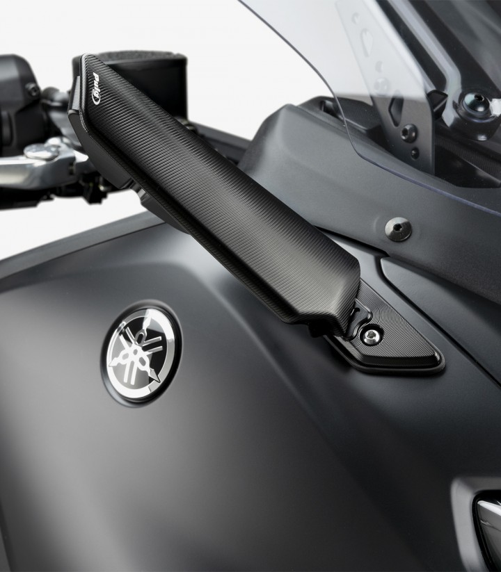 Puig Aileron Mirrors in Black for Yamaha T-MAX 560 / Tech Max (22-24) 22016N+22017N