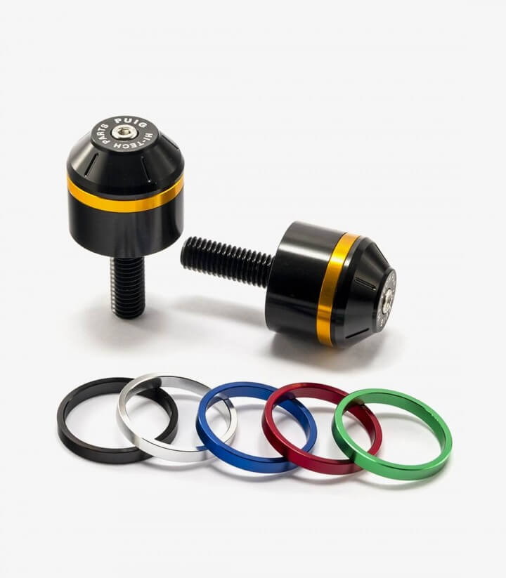 Contrapesos Cortos con aro Puig color Negro para BMW R1200 R, S1000 XR