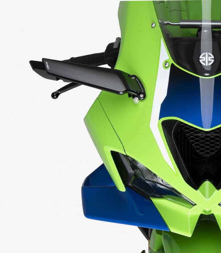 Aileron Spiegel Puig in Schwarz Kawasaki Ninja 400 (18-20), ZX-10R (21-26), ZX-6R Ninja (24-26) 21285N+21286N