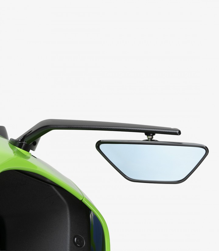 Retrovisores Aileron Puig en Negro Kawasaki Ninja 400, ZX-6R / 10R / 10RR (18-26) 21285N+21286N