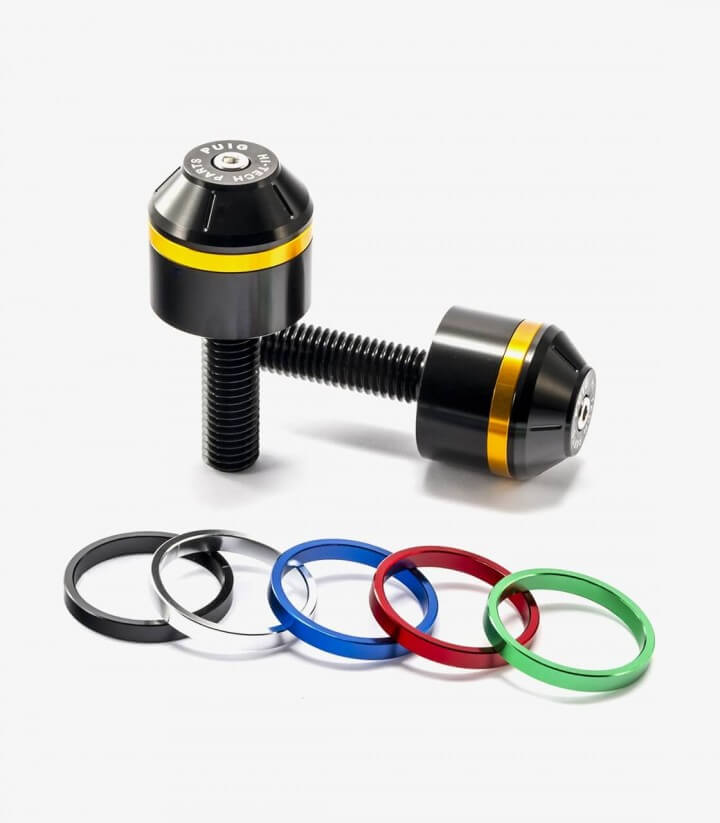 Puig Lenkerendgewichte Kurz mit Ring 8024N in Schwarz für BMW F800R, S1000R/RR (09-20)