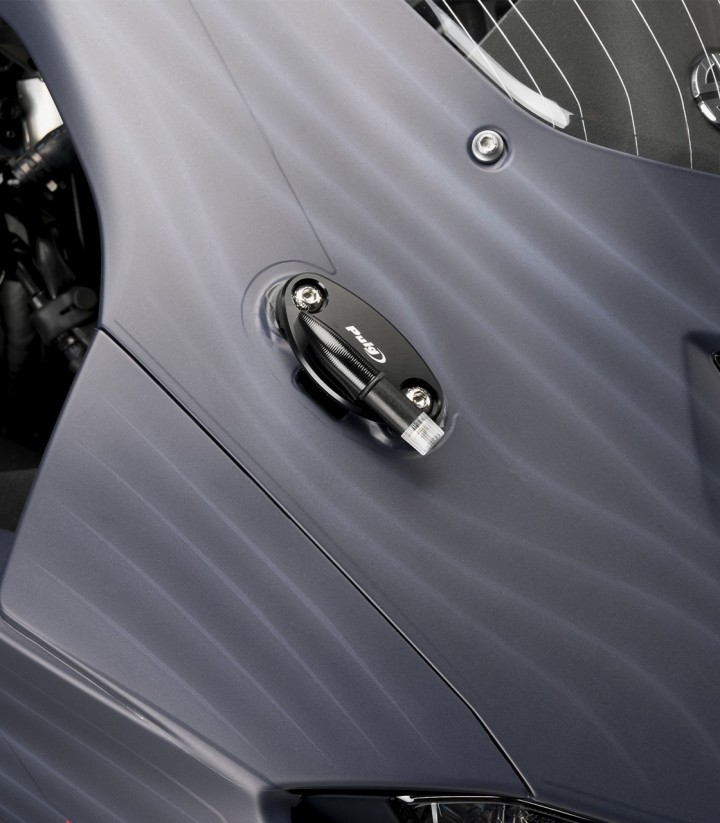 Puig Mirror Covers with TAB Turn Signal in Black for Kawasaki ZX-10R (16-26), ZX-10RR (17-26)