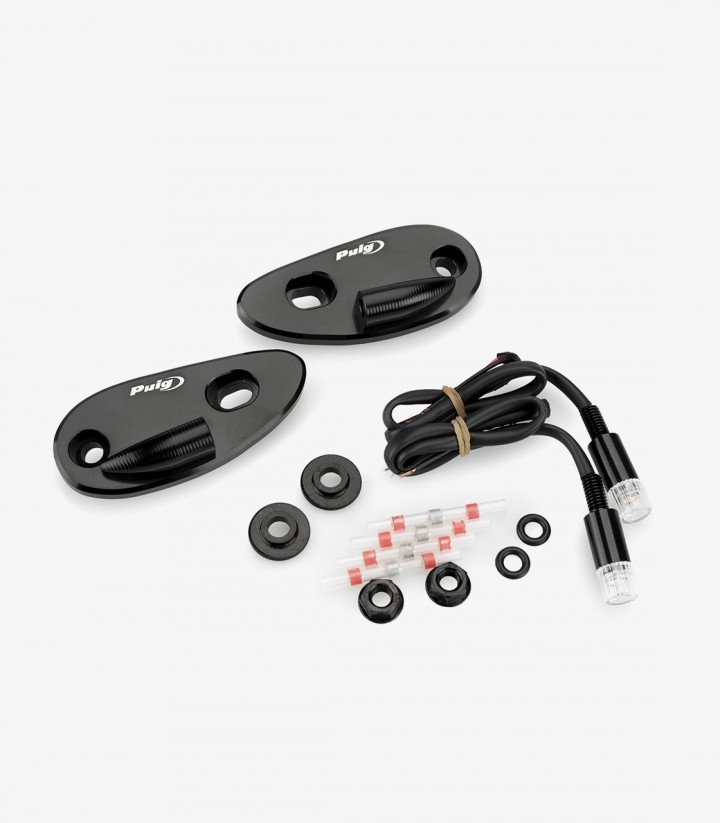 Spiegelabdeckungen mit Blinker Tab Puig in Schwarz für verschiedene Honda-Modelle 22043N