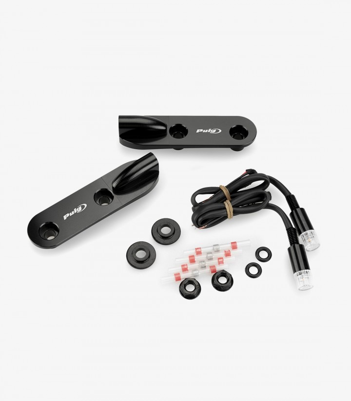 Spiegelabdeckungen mit Blinker Tab Puig in Schwarz BMW S1000RR (19-24) 22044N