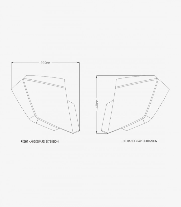  Yamaha Tracer 7 / GT (21-24), Tracer 700 / GT (20) Puig Smoked handguard extensors 20436H