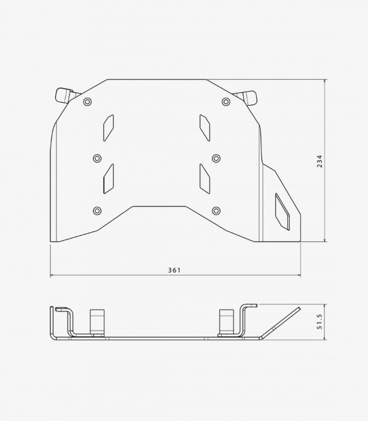 Extensión cubre cárter para caballete central 21950N Puig BMW R1300GS (23-25) Negro
