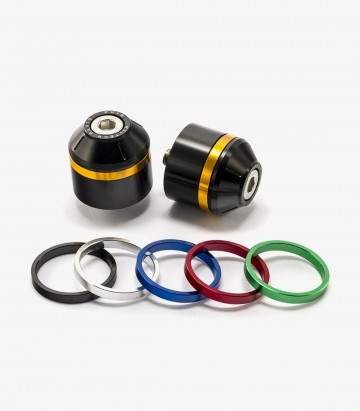 Puig Short with ring Bar Ends in Black for Kawasaki ER-6, Ninja, Versys, Vulcan S and other models