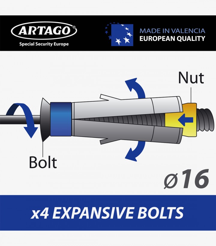 Artago 60 Anti-Theft Floor or Wall Anchor