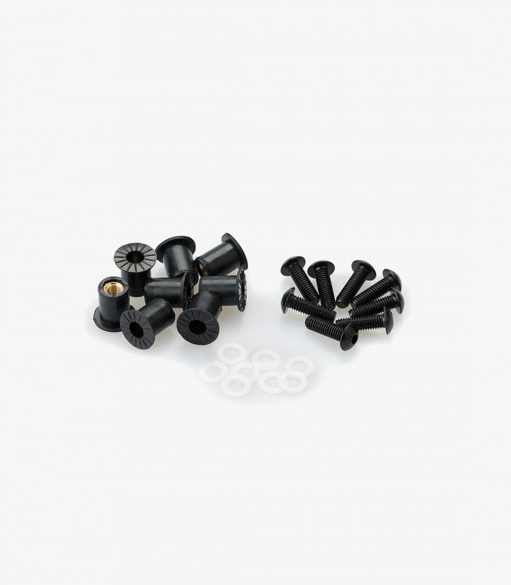 Blister Pack 6 Tornillos M5 con Silentblocks Negro Puig 0957N