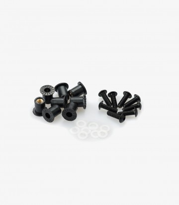 Puig 6 M5 Screws Kit with Silentblocks in Black 0957N