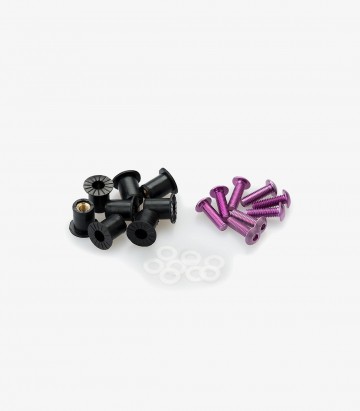 Puig 6 M5 Screws Kit with Silentblocks in Lilac 0957L