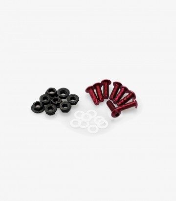 Puig 6 M5 Screws Kit with Nuts in Red 0956R