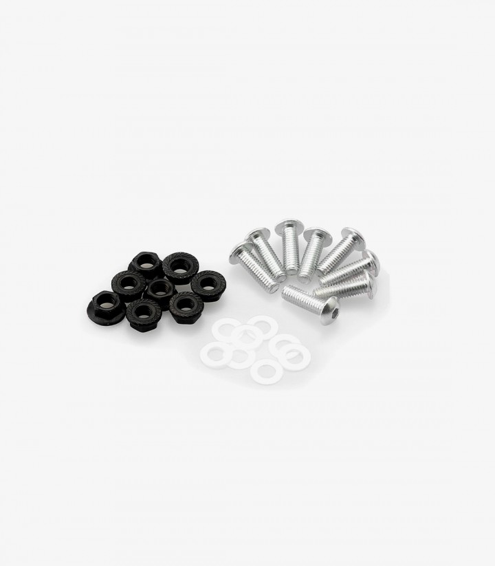 Blister Pack 6 Tornillos M5 con Tuercas Plateado Puig 0956P