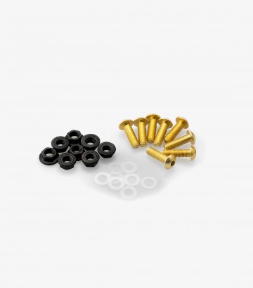 Puig 6 M5 Screws Kit with Nuts in Yellow 0956G