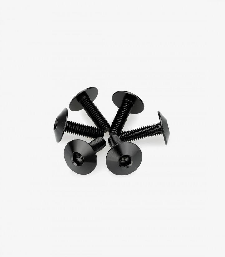 Kit 6 Schrauben M6x20 mit Kopf Ø 16,8 mm Schwarz Puig 21765N