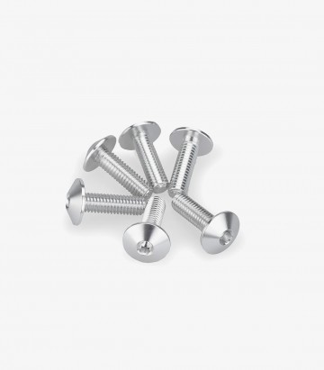 Kit 6 Tornillos M6x20 con Cabeza Ø13,9mm Plateado Puig 21764P