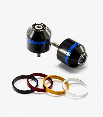 Puig Lenkerendgewichte Kurz mit Ring 8157N in Schwarz für Triumph Street Triple/675 R/675 RX (13-16)
