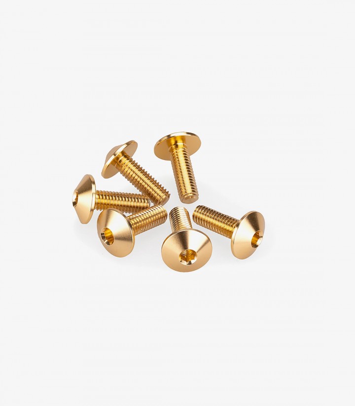 Kit 6 Schrauben M5x15 mit Kopf Ø 11,8 mm Gold Puig 21763O
