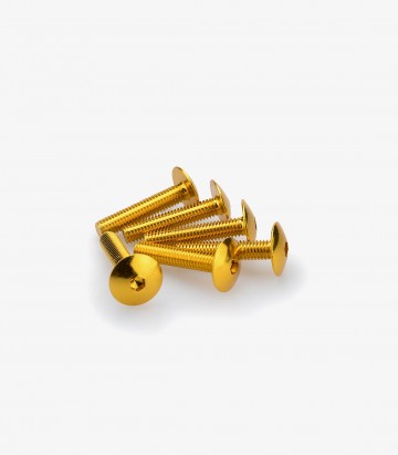 Puig 6 M6x30mm Domed Screws in Yellow 3995G