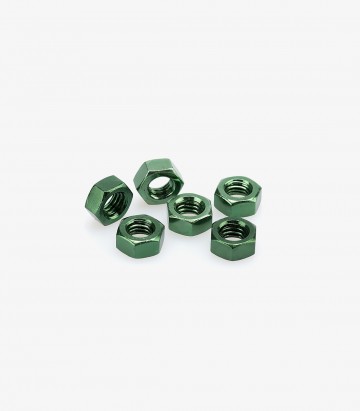 Puig 6 M8 Nuts in Green 0863V