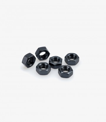 Blister mit 6 Muttern M8 in Schwarz Puig 0863N