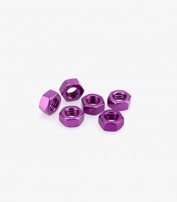 Puig 6 M8 Nuts in Purple 0863L