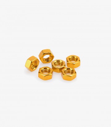 Puig 6 M8 Nuts in Yellow 0863G