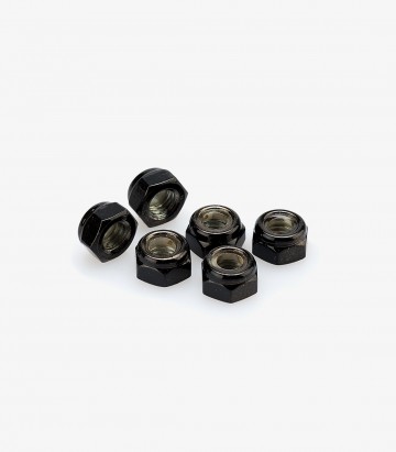 Puig 6 M8 Self-Locking Nuts in Black 0832N