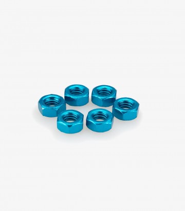 Puig 6 M6 Nuts in Blue 0764A
