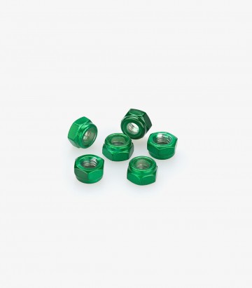 Puig 6 M6 Self-Locking Nuts in Green 0736V