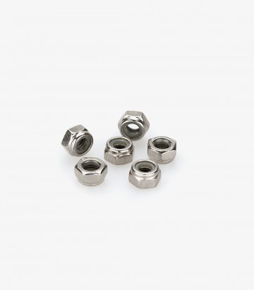 Blister mit 6 Selbstsichernde Muttern M6 in Silber Puig 0736P