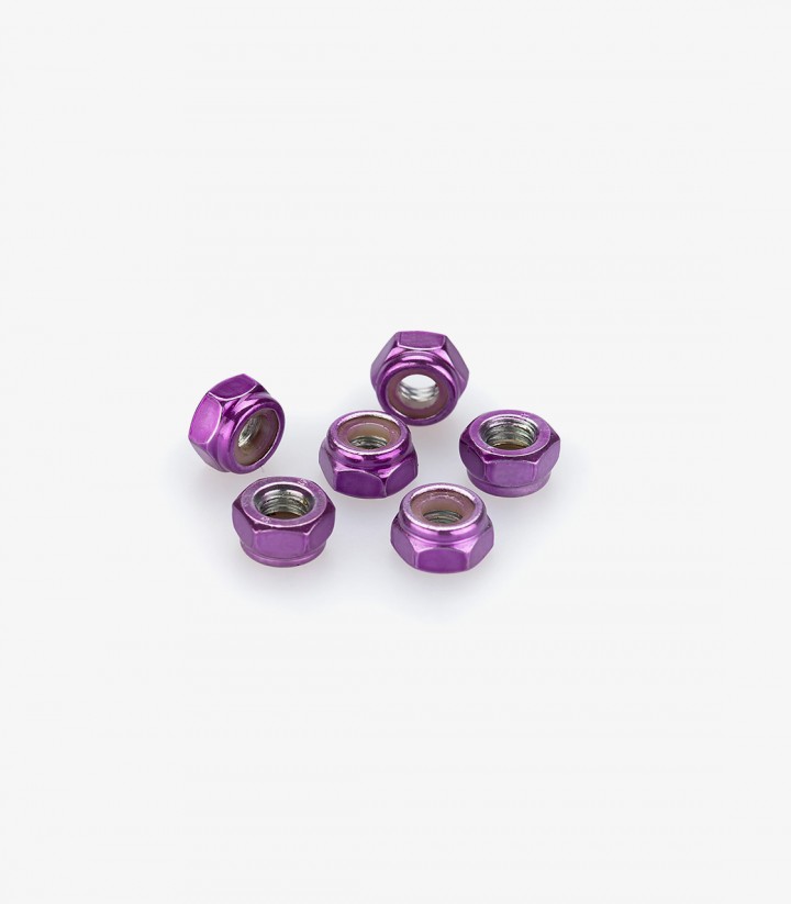 Blister 6 Tuercas Autoblocante M6 Lila Puig 0736L