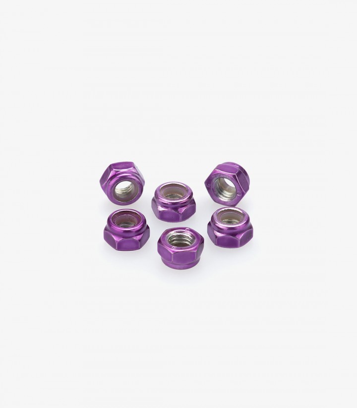 Blister 6 Tuercas Autoblocante M5 Lila Puig 0735L