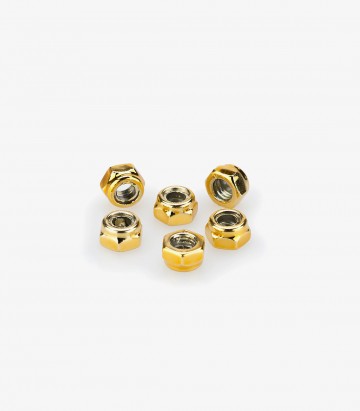 Puig 6 M5 Self-Locking Nuts in Yellow 0735G