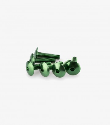 Puig 6 M6x25mm Domed Screws in Green 0689V