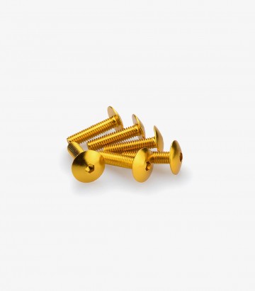 Puig 6 M6x25mm Domed Screws in Yellow 0689G