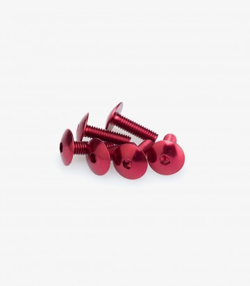 Blister mit 6 Linsenkopfschrauben M6x20 mm in Rot Puig 0657R