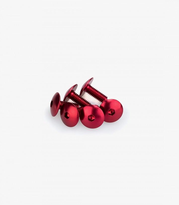 Blister mit 6 Linsenkopfschrauben M5x15 mm in Rot Puig 0611R