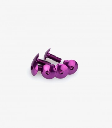 Blister mit 6 Linsenkopfschrauben M5x15 mm in Lila Puig 0611L