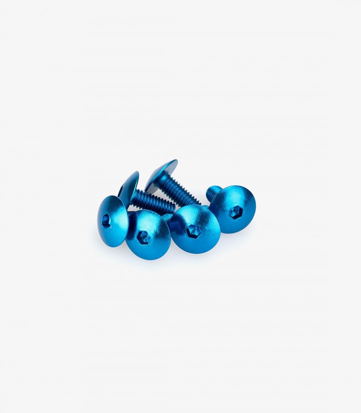 Blister 6 Tornillos Abombados M5x15mm Azul Puig 0611A